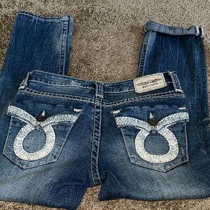 Big Star Women's Dark Blue cropped Jeans